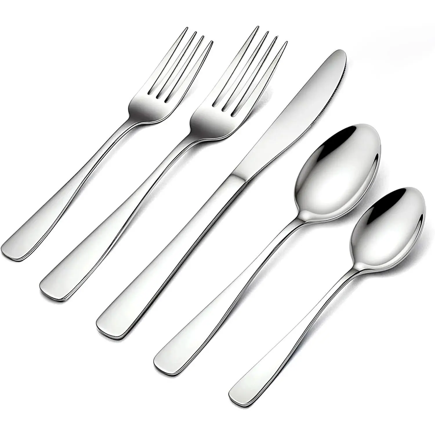 20 Piece Silverware Set - Stainless Steel Silverware Sets for 4 Include Spoon, Forks, Knives, Mirror Polished Flatware Set for Home, Kitchen, Restaurant, Dishwasher Safe