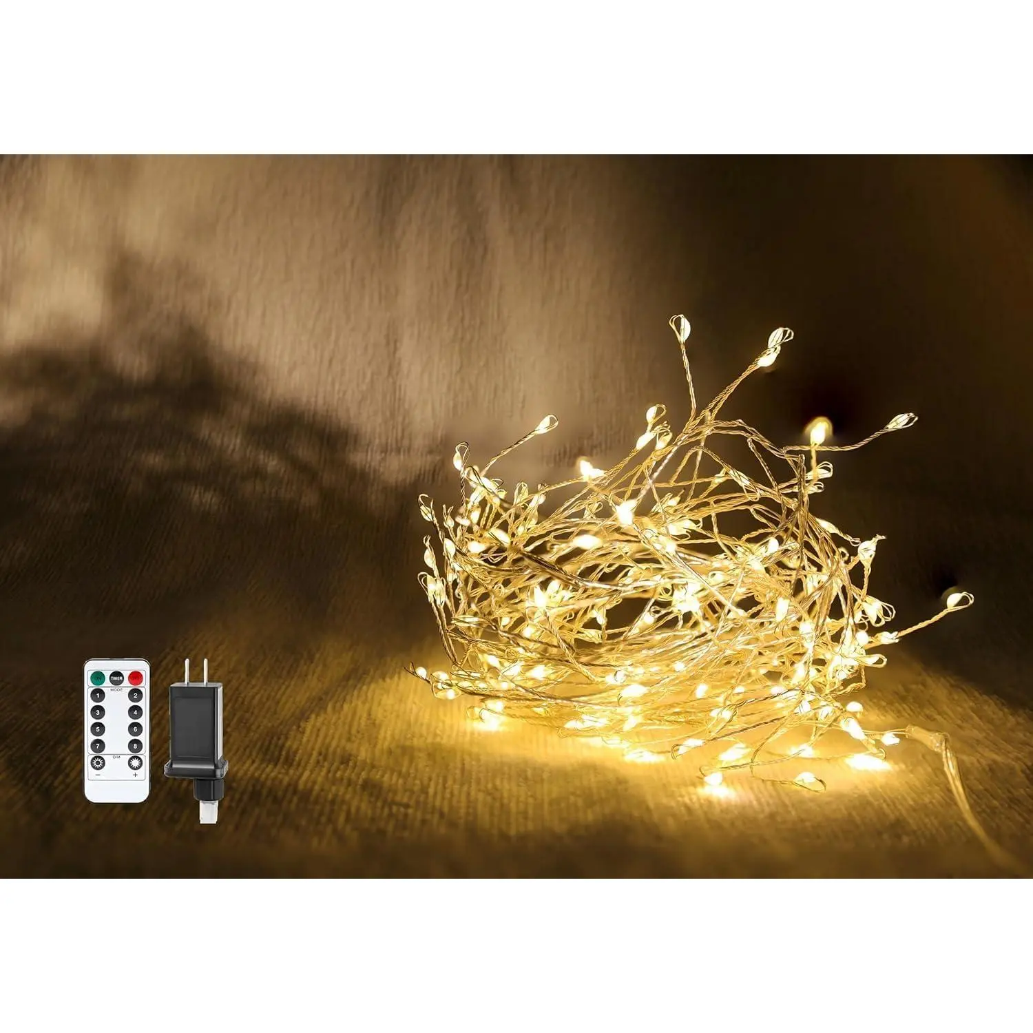 Fairy Lights 10 Feet 200 LEDs Cluster Lights Waterproof Firecracker String Light UL Plug Power Supply with Remote 8 Lighting Modes for Ceiling Bedroom Wreath Wedding Christmas, Warm Whitefidget toys
