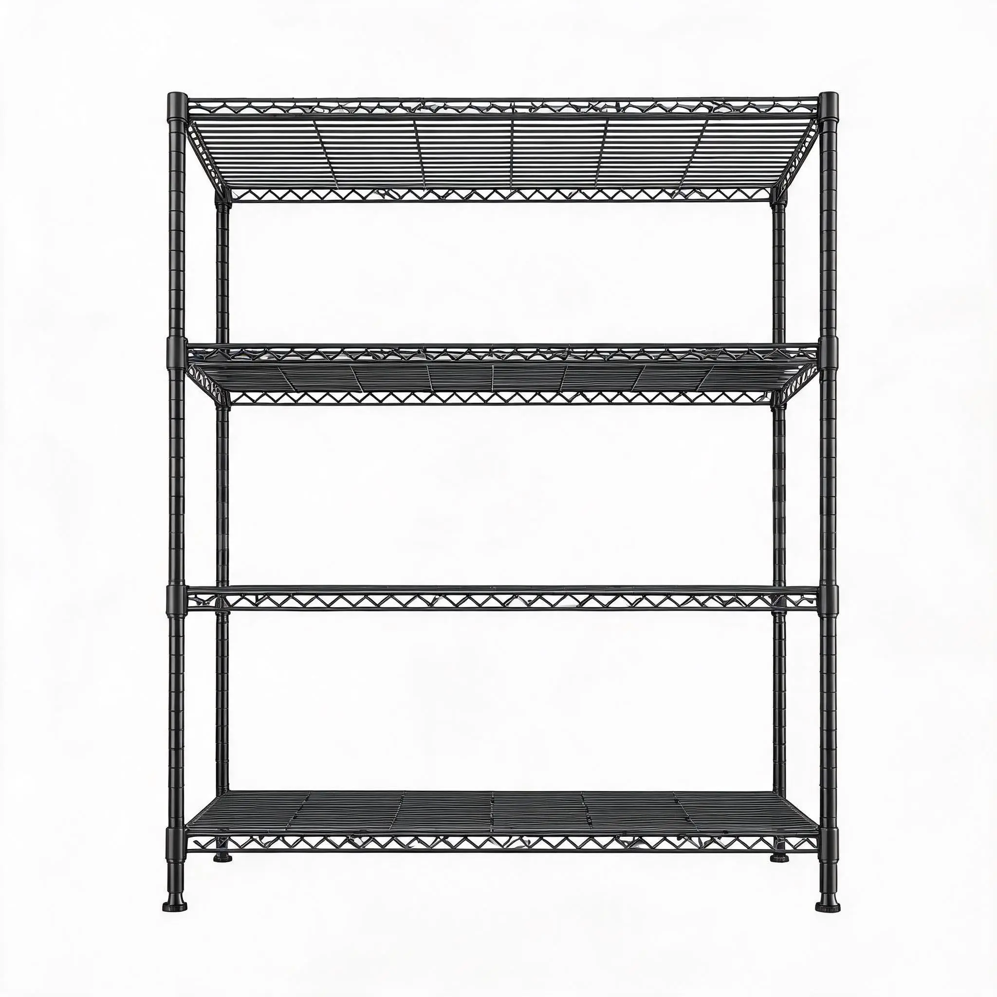 4-Tier Heavy Duty Storage Rack, 800 lbs Capacity, Adjustable Wire Shelving with Rust-Resistant Finish for Garage & Pantry