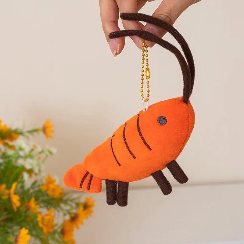 Kawaii Simulation Lobster Plush Keychain Mini Stuffed Toy Pendant Gift