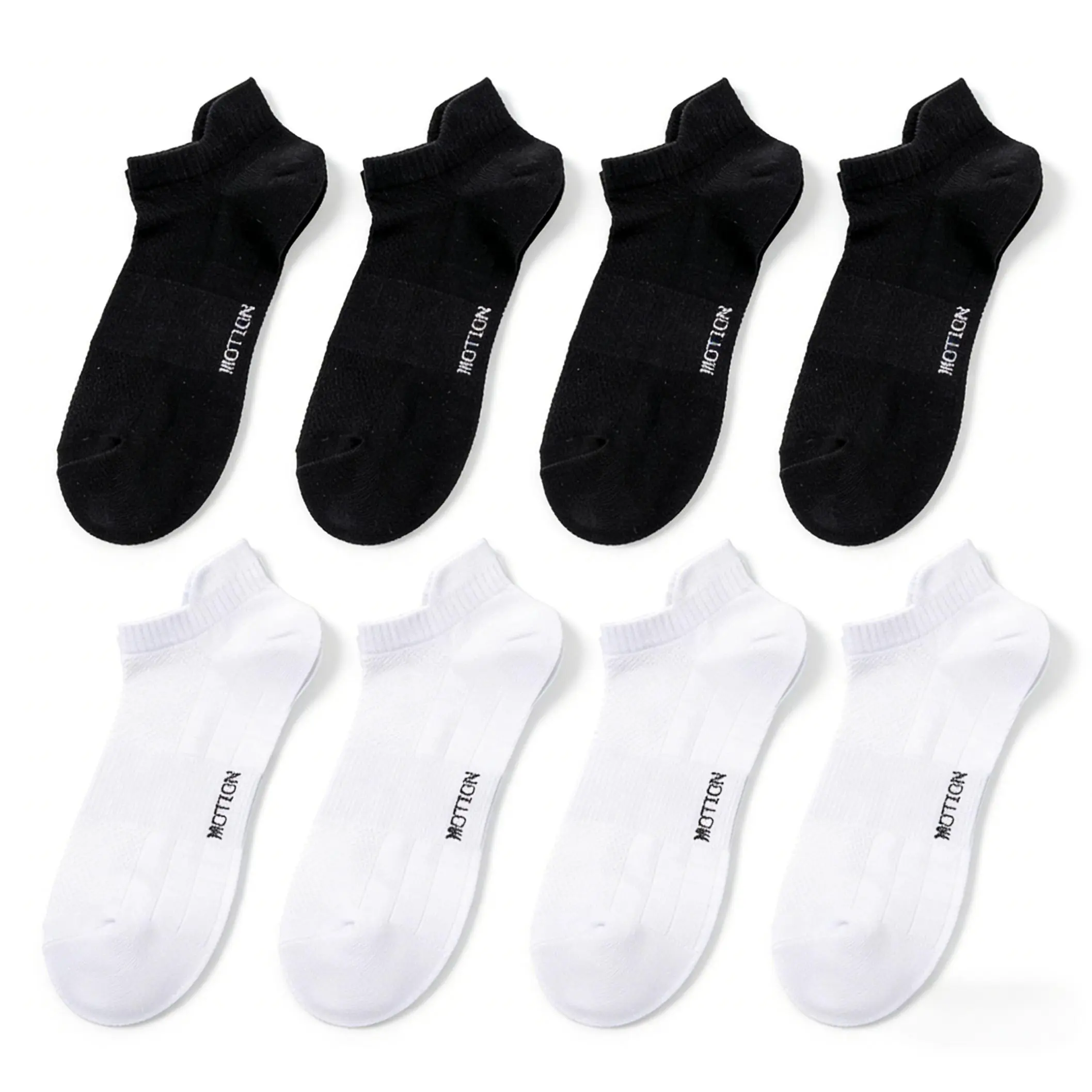 Men's 4-Pair Solid Ankle Socks, Casual Cotton Blend Menswear with Anti-Friction Heel Tab, Breathable and Anti-Odor for Sportswear, All-Season
