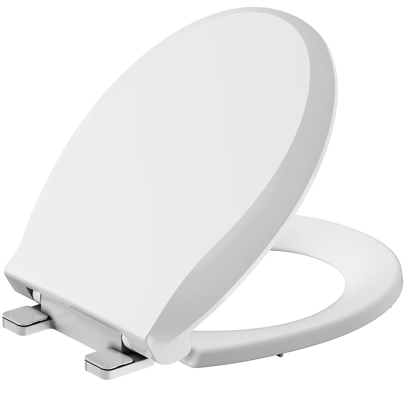 Heavy Duty Commercial Toilet Seat – Open Front, Elongated, Durable 17"/19" White Plastic, Easy Installation, Ideal for Church, School, Hospital, Office, Oval Design, No Cover