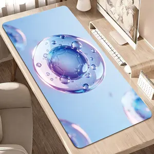 Premium 3D Banana Design Abstract Glass Sphere with Floating Bubble Gaming Mousepad, 40*80cm, Non-Slip Rubber Base, Stitched Edges, Precise Control, Durable for Office Users & Computer Desk Gamers