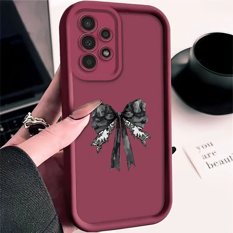 Butterfly Bow Fashion Pattern Phone Case for Galaxy A01/A02S/A03/A03s/A05/A10s/A11/A12/A13/A14 5G/A15 4G/A20s/A21s/A22/A23/A30s/A31/A32/A34/A50/A51/A52/A52s 5G/A53 5G/A54 5G/A70/A71/A72/A73 5G/S20/S21/S22 5G/S22+ 5G/S22 Ultra 5G/S23/S23+