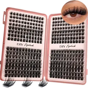 DIY Cluster Lashes Individual Eyelashes D Curl Natural Wispy Fluffy Volumized False Eyelashes Reusable Soft Lash Clusters