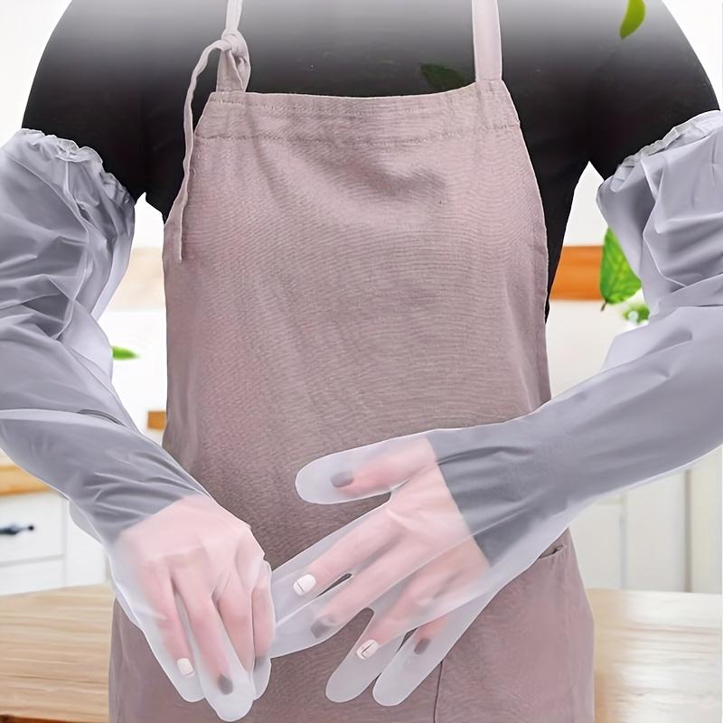 20-Pack Extra Long Cleaning Gloves: Waterproof & Non-Slip Disposable Sleeves for Dishwashing, Laundry & Deep Cleaning |   Latex-Free & Alcohol-Free