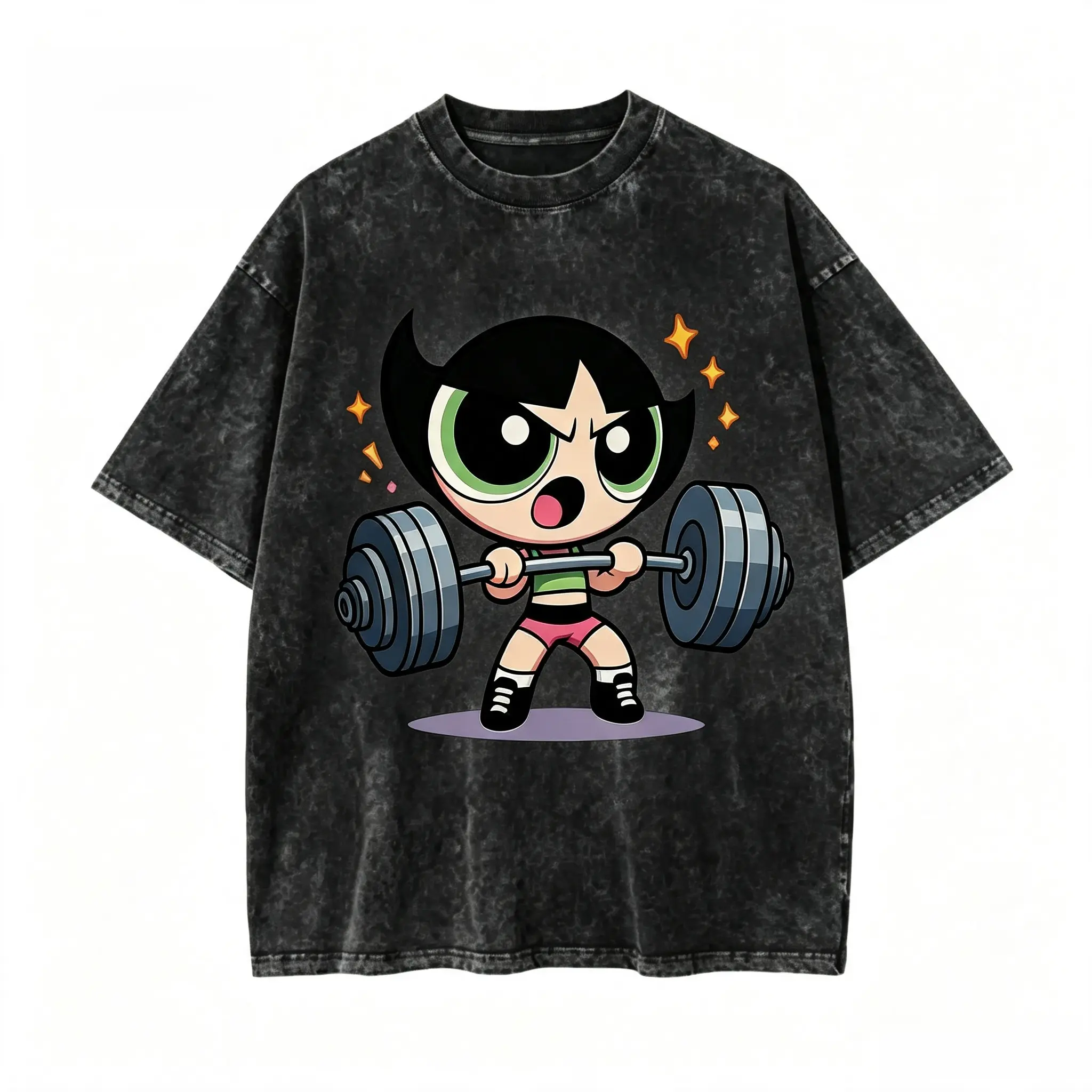 Cute # Powerpuf  Strong Girl Gym Graphic T-Shirt, Y2K # Powerpuf Fitness, Workout Shirt, Trending 2025, Weightlifters, Bodybuilding Shirt, Pump Cover Gym Tee for Men Women, Youth & Adult