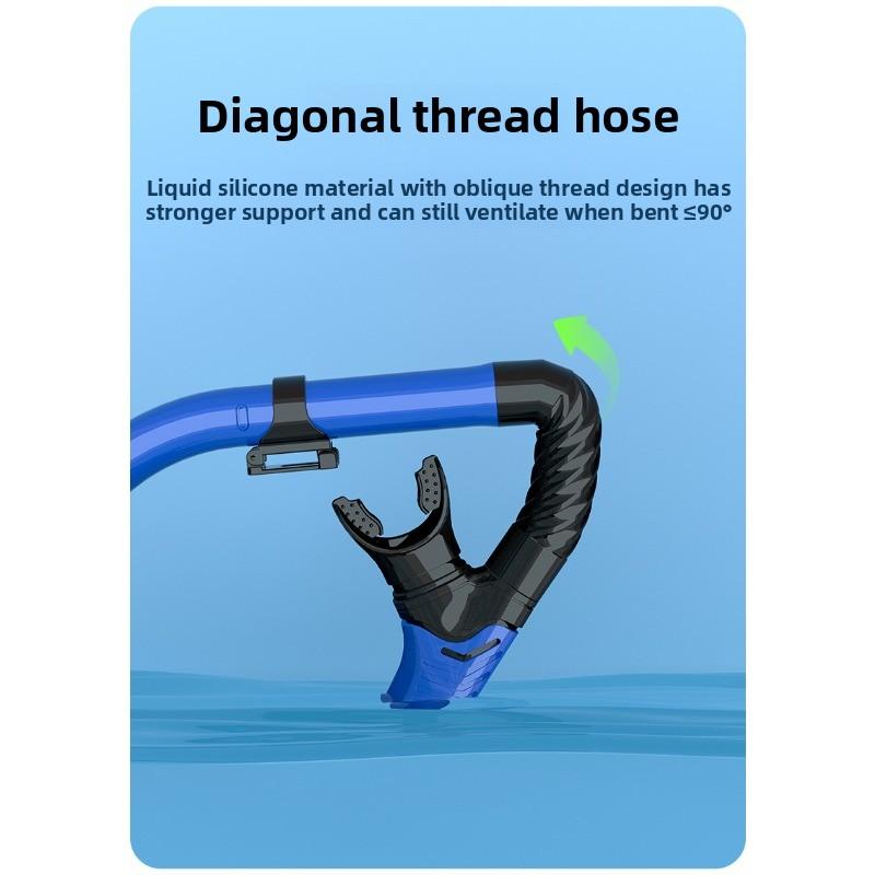 Diving Goggles Snorkeling Full Dry Snorkel Set Large Frame Swimming Goggles Liquid Silicone Swimming Equipment Diving Goggles  stealth snorkel