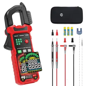 Digital Clamp Meter, 2026 Intelligent Auto Ranging Multimeter 600A TRMS 6000 Counts, NCV, Inrush, Auto Measure AC DC /Current Continuity Temperature Resistance Capacitance Diode