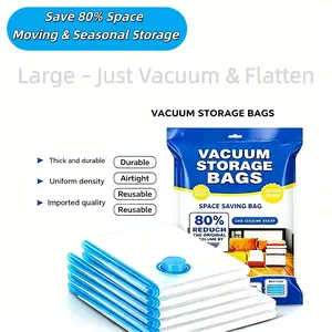 Vacuum Storage Bags Large for Moving & Storage – Space Saver, Use with Vacuum  28x39"/32x39", Compresses Blankets and Bedding, Saves Space, Ideal for Moving and Seasonal Storage, Compatible with Household Vacuums