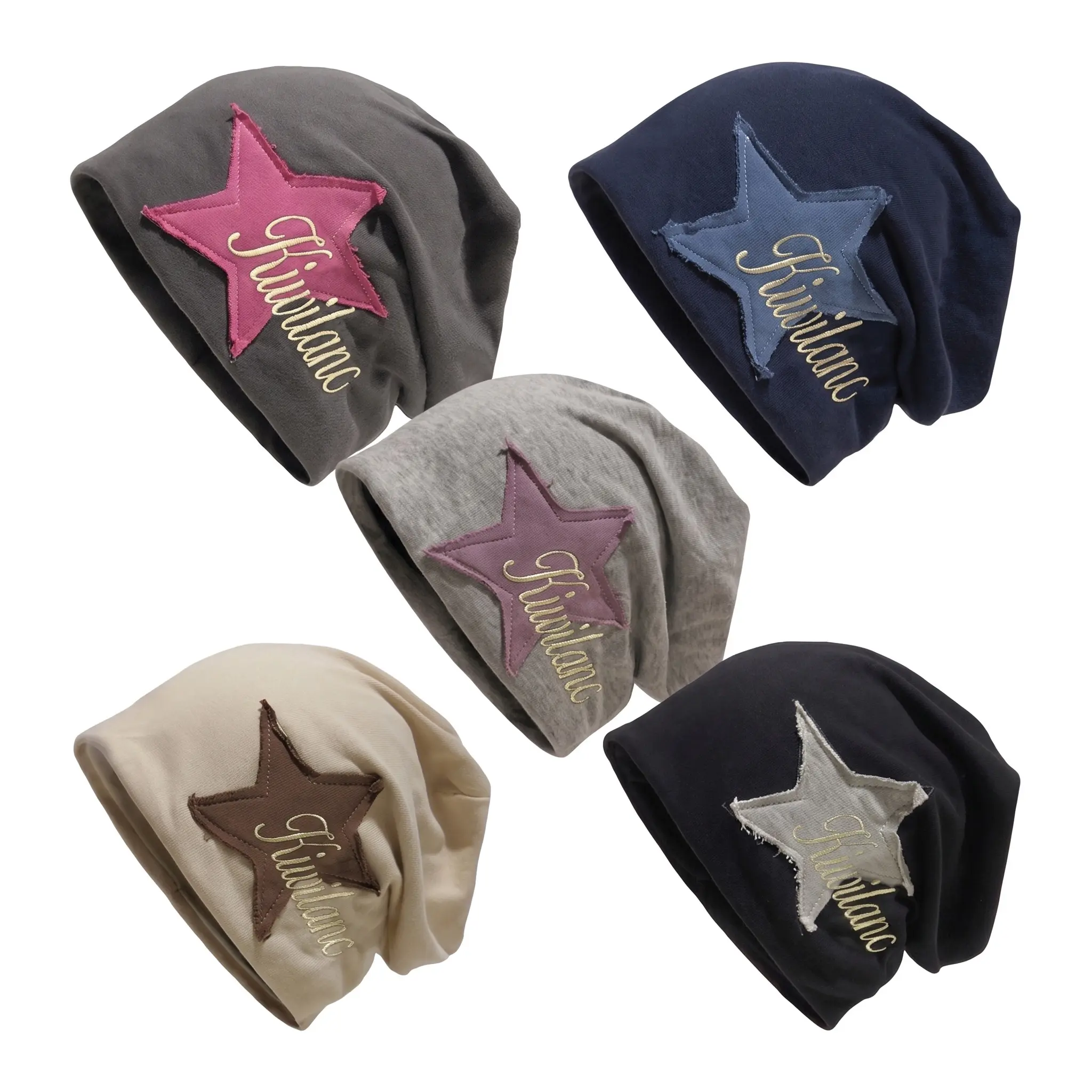 Cozy Cotton Knit Beanie For Women Campus Style Slouchy Hat Windproof Warm Winter Essential Star Pattern Ear Protection