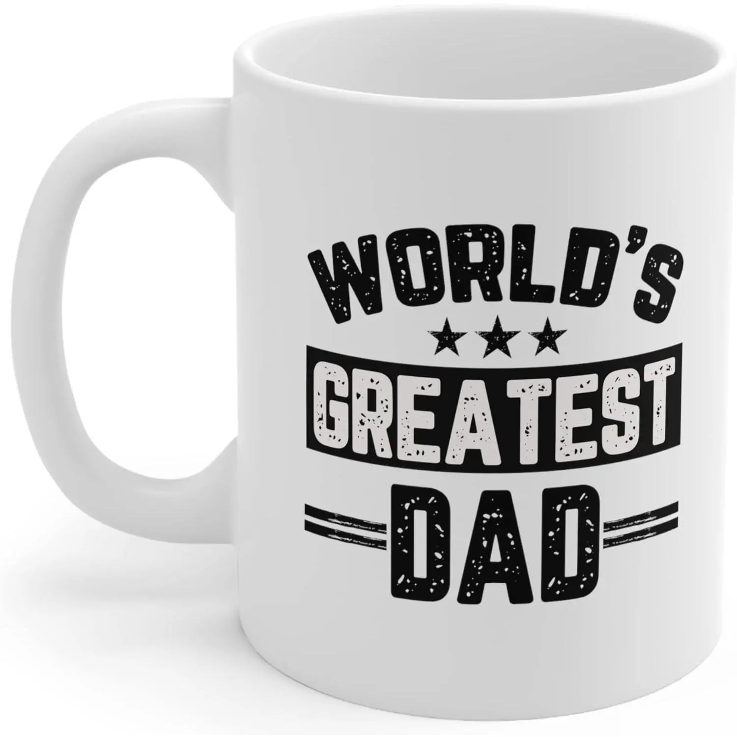Mugs for Dad Father's Day Worlds  Cup, Worlds Greatest Dad Mug  for Father, Birthday, Christmas Daddy Coffee Mug from Son, Daughter  Dad Ever Cup White 11oz
