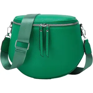 Womens Vintage Vegan Leather Shoulder Bag Small Crossbody Sling Purse Handbags Chest Satchels