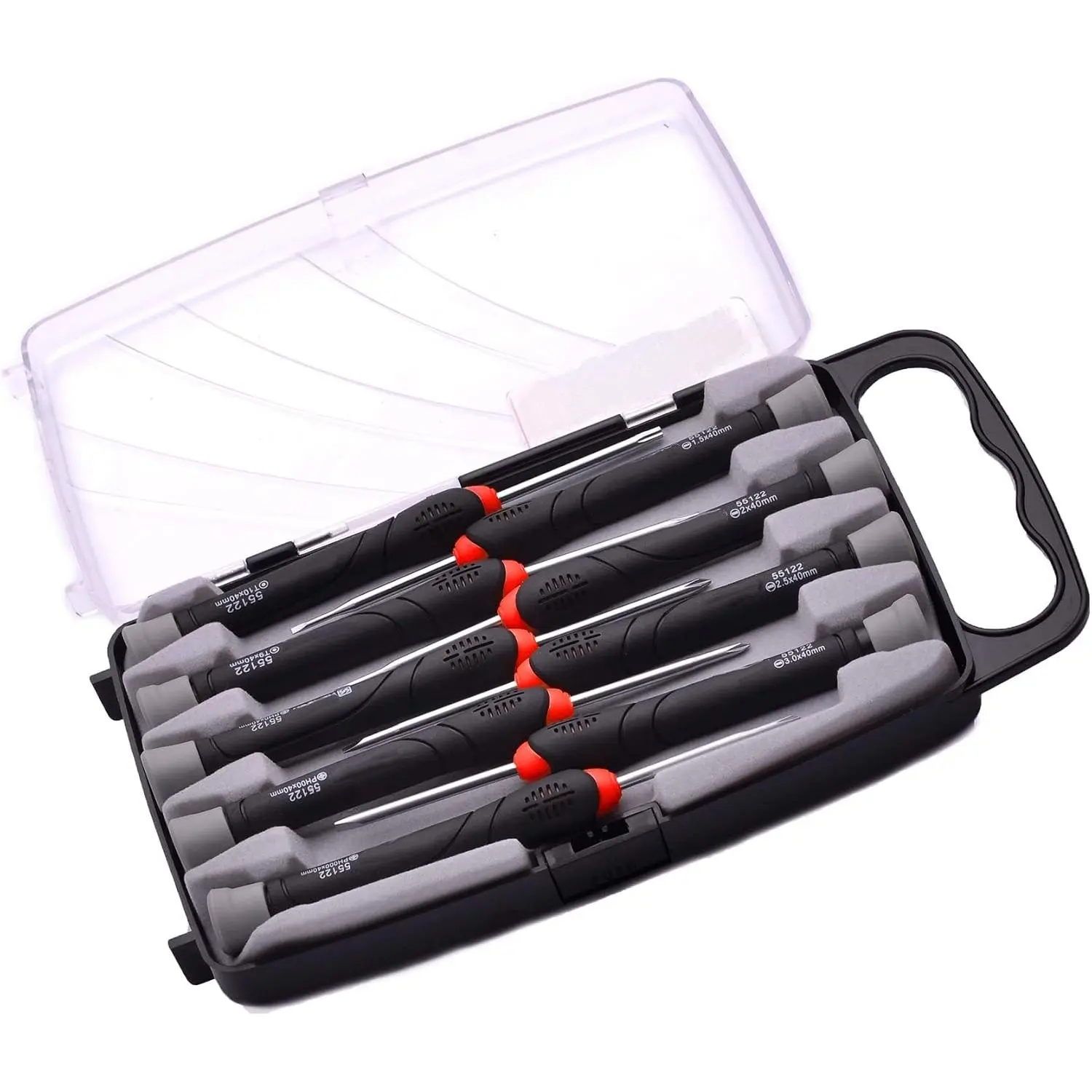 Precision  Set with Storage Case - 9 Screwdrivers including Flat, Phillips and Torx - Small  Set for Electronics, Eyeglass, , Laptop, Jeweler - Cr-V Steel