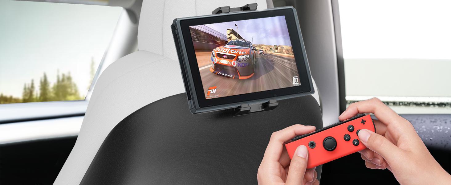 OHLPRO Tesla Tablet Holder for Model 3/Y, Headrest iPad Mount for Back Seat, Adjustable Car Backseat Mount Compatible with 5-13" iPad Tablets & Phones, Essential for Long Road Trips with Kids