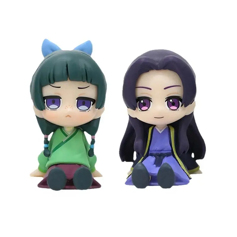 Q Version The Apothecary Diaries Maomao Jinshi Mini Anime Collecting Figure Toy, Kawaii Phthalate-Free Unisex Sitting Desktop-Car Ornament Model Gift