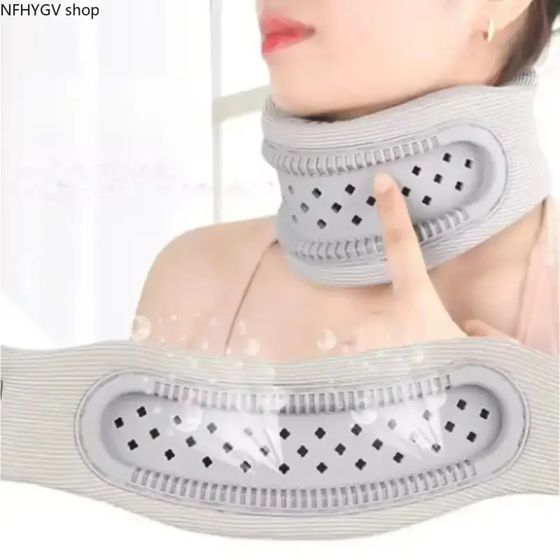 Memory Foam Neck Support Brace Built With Adjustable Strap For Customized Fit, Ergonomic Cervical Stabilizer To Ease Neck Stiffness And Soreness, Soft Comfort Neck Care Accessory For Night Sleeping, Office Work And Daily Long-Time Wear