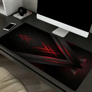 Extra Large Gaming Mouse Pad, Silica Gel Material, Geometric Design, Non-Slip Rubber Base, Washable, Durable, Ideal Gift