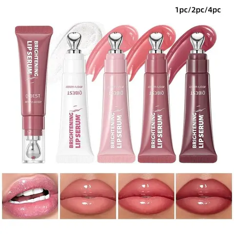 4-Color Lip Gloss Set, Hydrating & Moisturizing Lightweight Shiny Glossy Lip Gloss, Long-Lasting Smooth Finish, Perfect Gift for Her, Lip Care, Lip Gloss Glaze