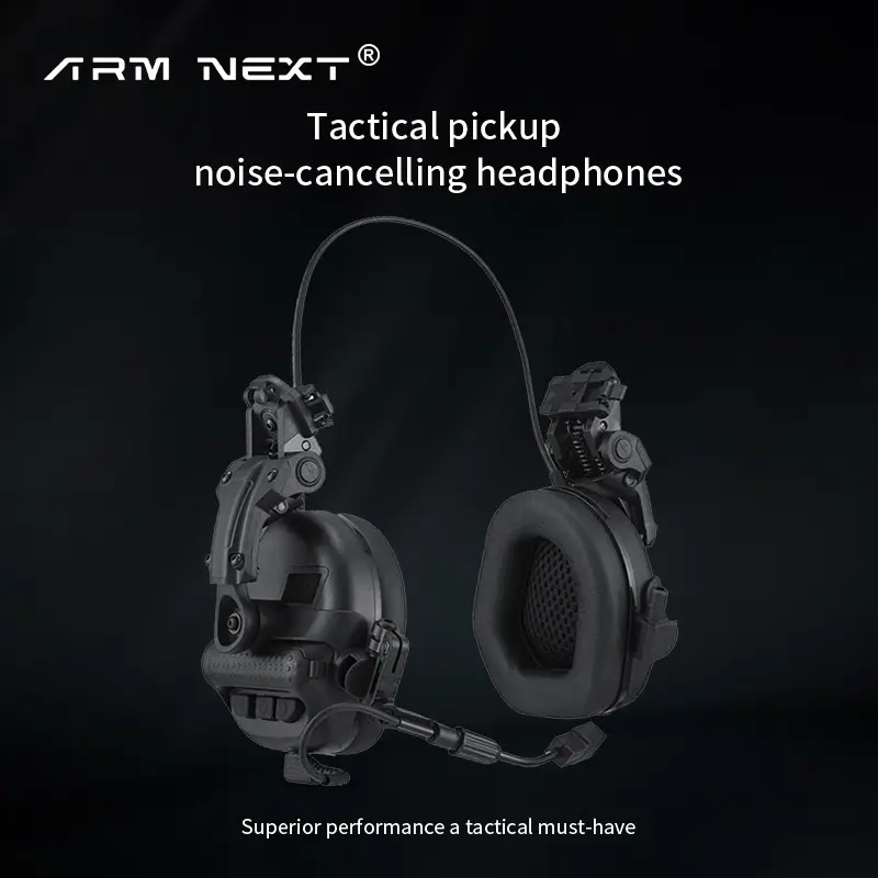 Military Grade Tactical Pickup Noise Reduction Headset, Headphones, Compatible with Helmets, Ptt Communication, Rear Flip Stand, Fast/wendy Universal, Essential for Shooting/hunting/outdoor Activities