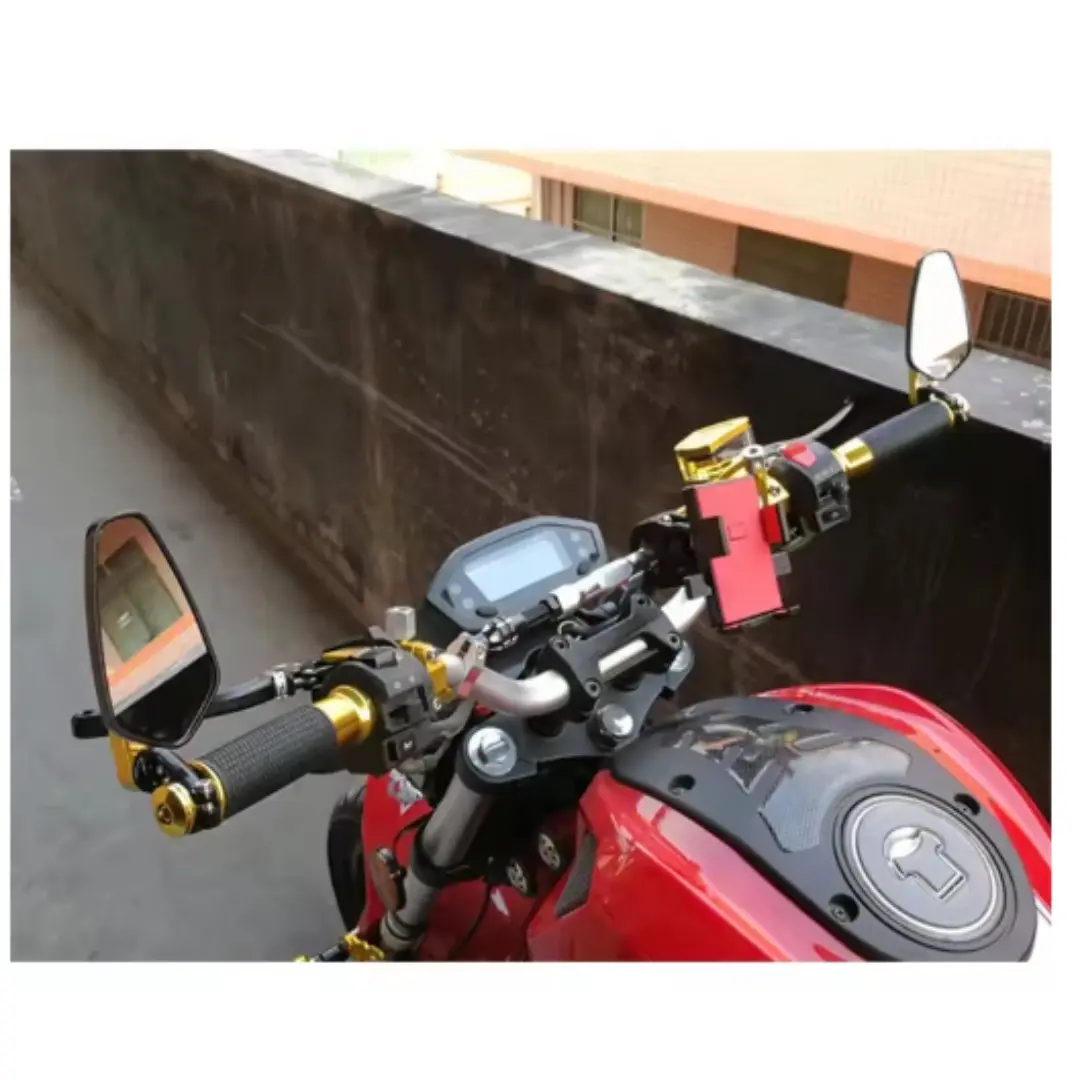 2pcs High-Quality Motorcycle Rearview Mirrors Replacement 7/8 Inch (22mm) Universal Handlebar End Mirrors Suitable For Harley Yamaha Honda Kawasaki Suzuki Motorcycle Accessories For Secondary Handlebars