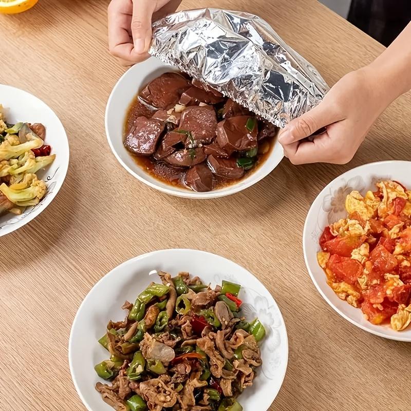10pcs Food-Grade Reusable Aluminum Foil Heat Preservation Covers, Table and Bowl Lids to Keep Food Warm, Fresh, Dust-Proof & Insulated