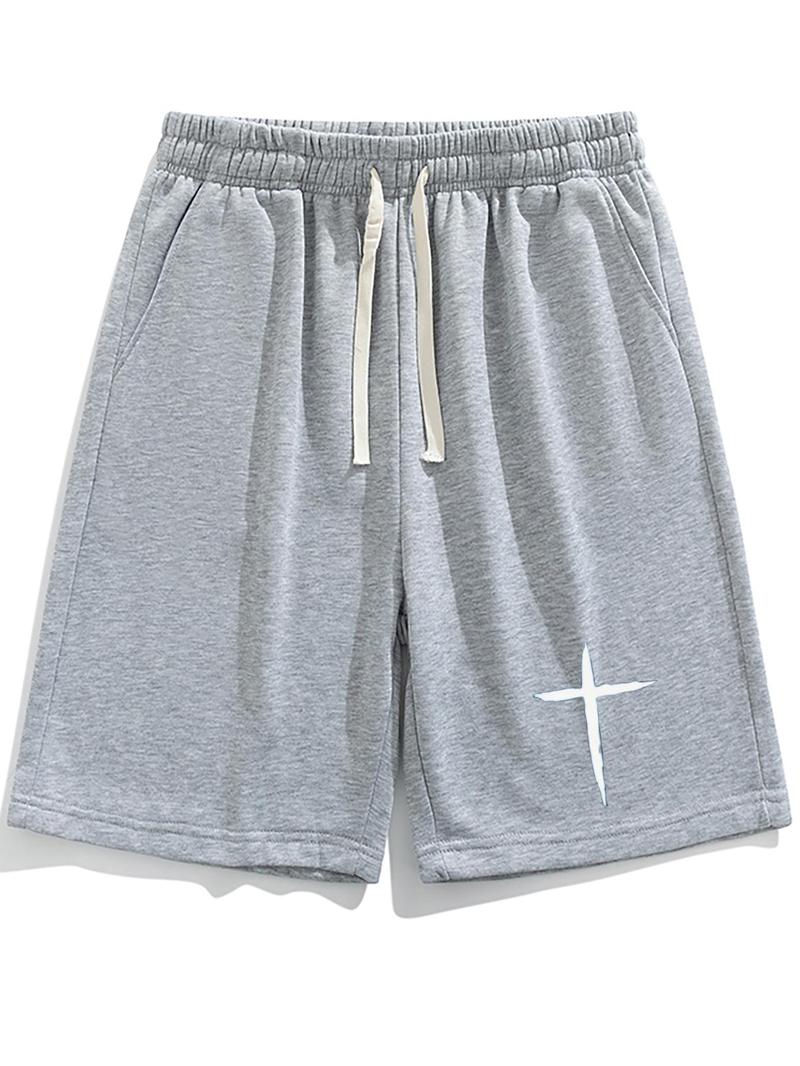 Men's Solid Color Drawstring Waist Shorts, Casual Regular Fit Pocket Shorts for Summer, Men's Bottoms for Daily Wear, Casual Breathable Shorts