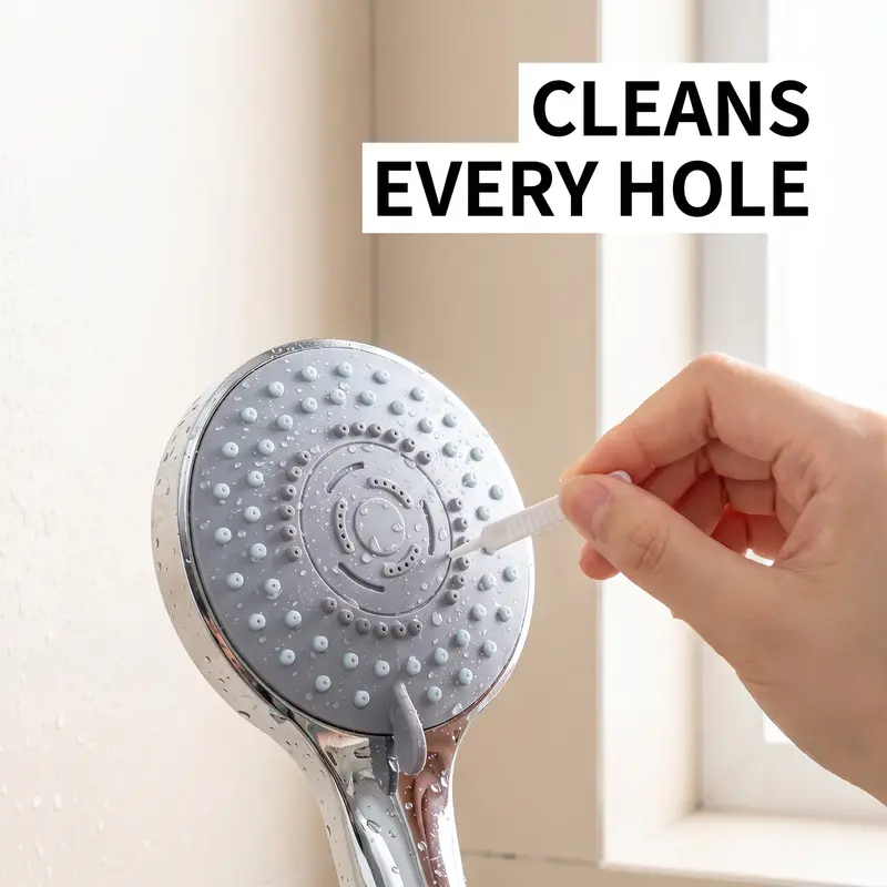 Shower Head Cleaning Brush, 10pcs Multifunctional Shower Head Cleaning Brush, Bathroom Cleaning Tool, Household Cleaning Supplies, Shower Head Brush Set, Home Cleaning Supplies, Scrubbing Stick, Cleaner