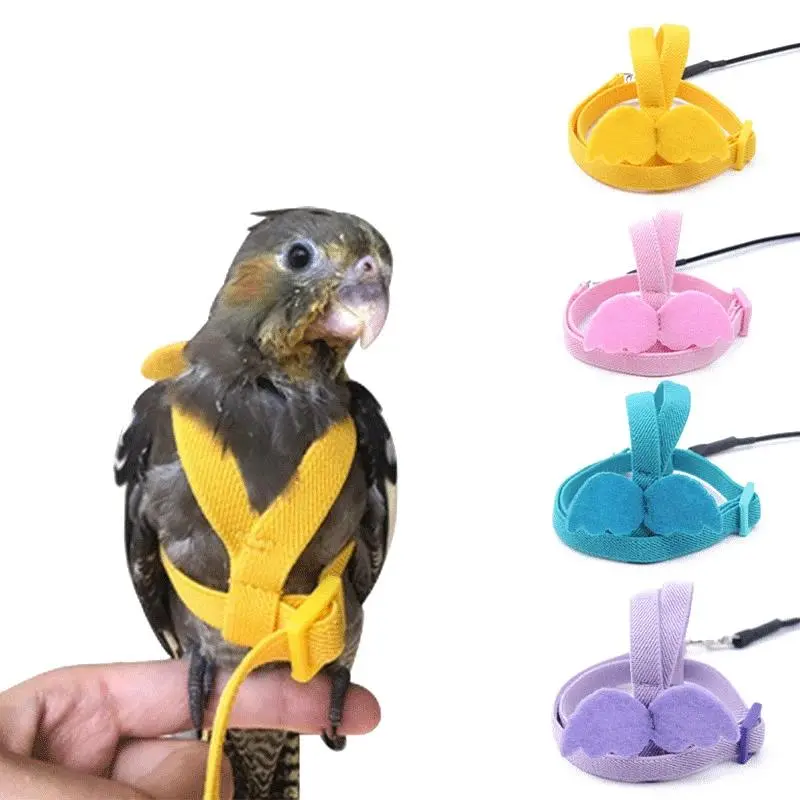 Pet Bird Flying Leash Harness Suit - Stretch Cotton, 1 Size Fits, Safe Training Aid for Cockatiels & Budgies, Macaw Bird Supplies, One Size Fits