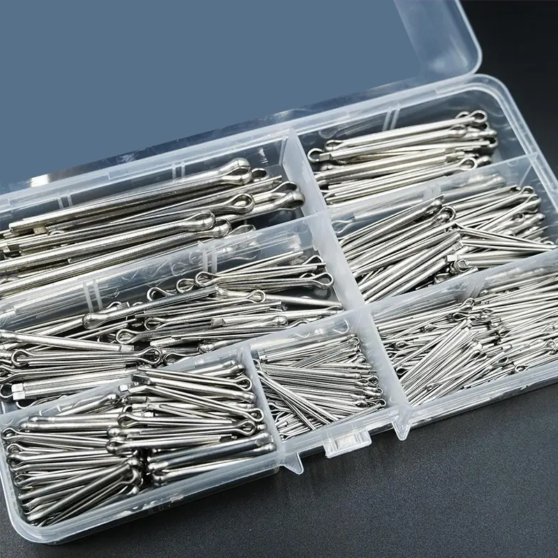 360PCS Cotter Pin Assortment Kit, 6 Sizes Stainless Steel Cotter Pins Set, Split Pin Fastener Clips Automotive Accessories for Car Mechanics