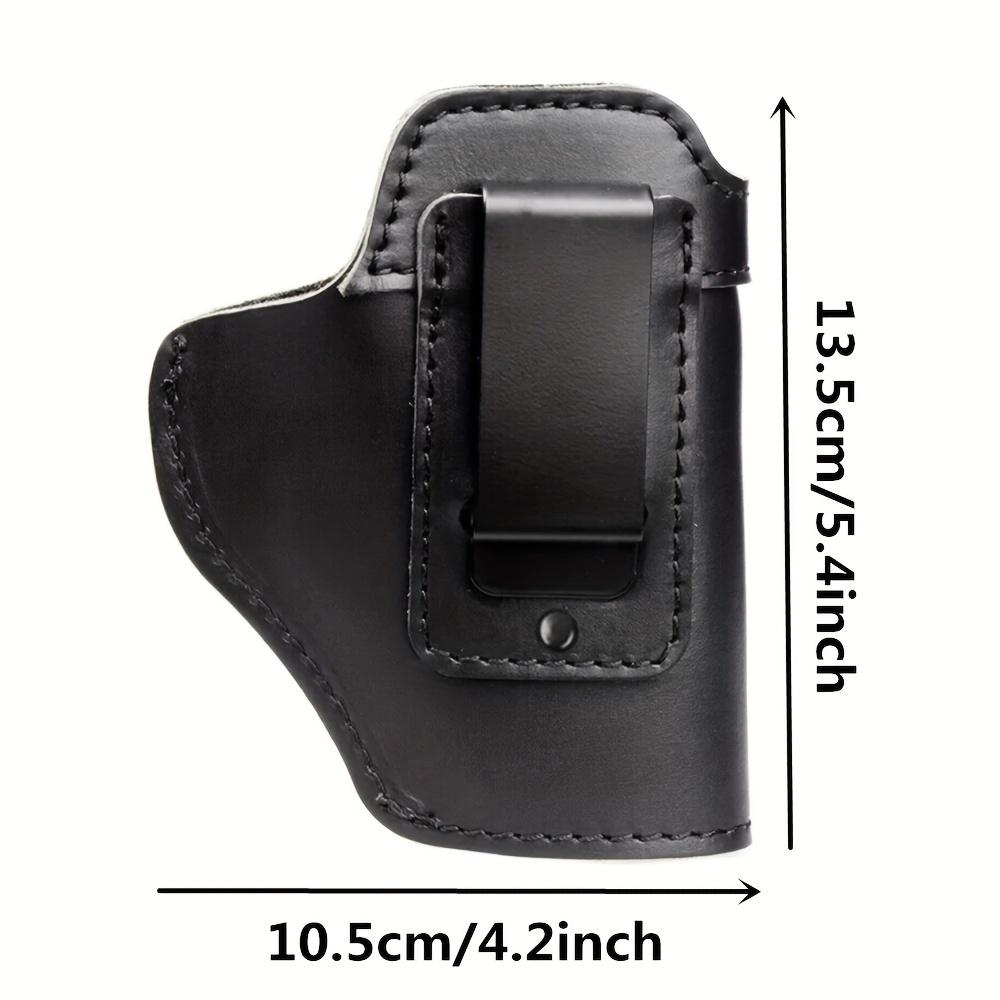 Left-Handed Black Concealed Carry IWB Pistol Holster - Suitable for 2.25inch Waistband, Traditional Style, Right-Hand Draw, Waistband Interior Design, Pistol Holster|Fashionable Black Leather Case|Suture appearance