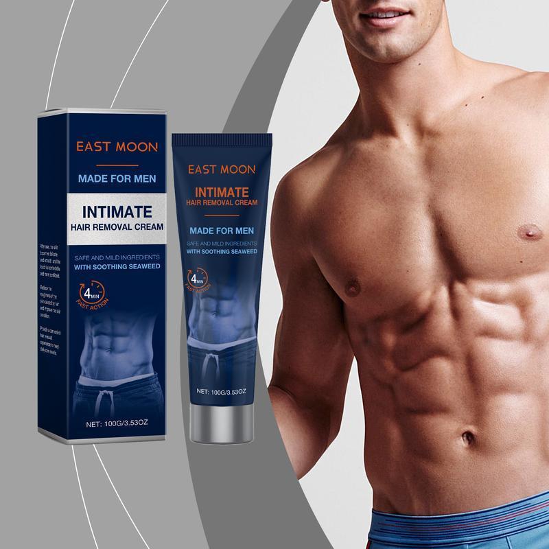 East Moon Intimate Hair Removal Cream for Men Full Body Use Gentle Effective Moisturizing Nourishing No Irritation Quick Results
