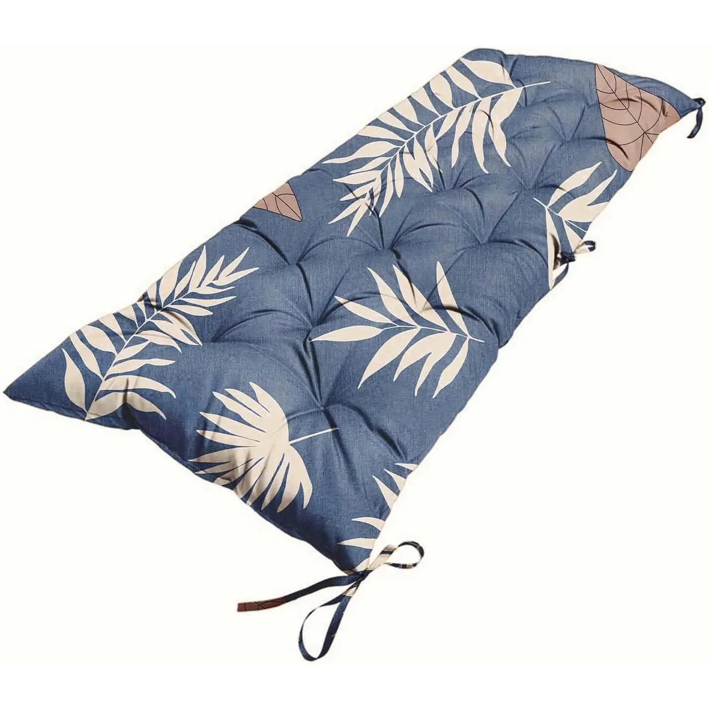 Blue Grey Outdoor Bench Cushion for Patio Furniture | 1 Pack  Swing Bench Cushions Garden Sofa Settee Couch Printed Swing Pads 40 x 20 Inch