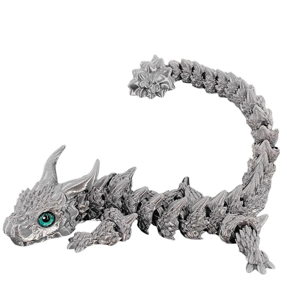 Simulated Eye 3D Printed Dragon All-in-one Molding Chinese Dragon 3D Printed Diceratops Dragon Rotatable Flexible