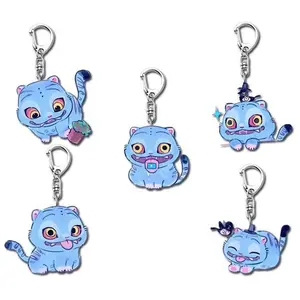 Anime Movie KPop Demon Hunters HUNTR/X Cosplay Keychain Acrylic Pendant Keyring Tiger Key Chain Rope Phone Chain Accessories