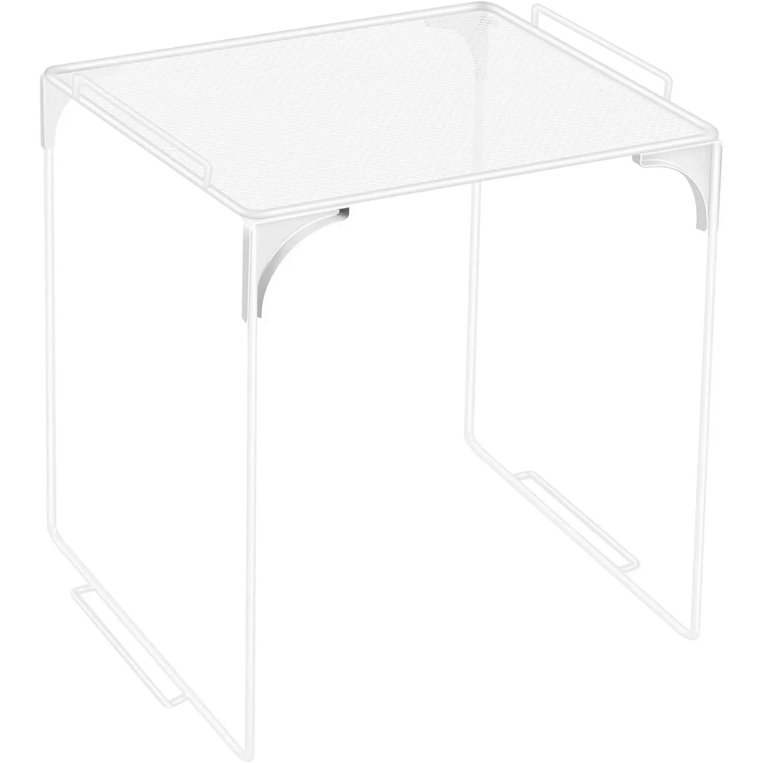 Locker Organizer Shelf White Stackable Extra Locker Shelf Storage Cabinet Accessories for School Office Home Gym Supplies