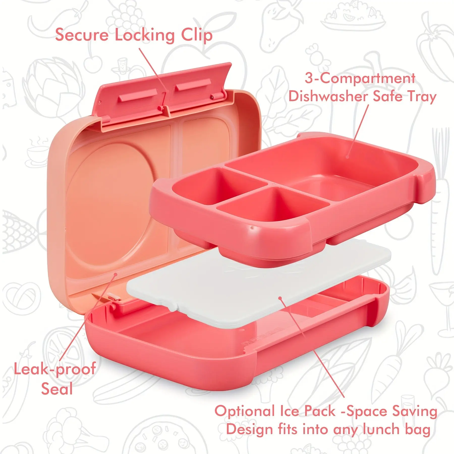 Plastic Ice Cube Tray Lunch Box, Essential for Summer, Includes Large Ice Cubes, Perfect for Keeping Food Cool, Durable and Reusable