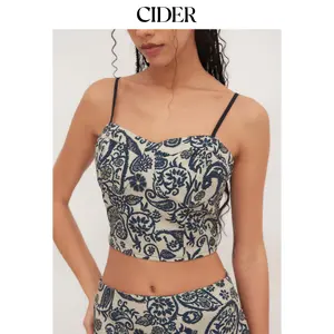 Cider Paisley Shirred Crop Cami Top SummerWins SummerFinds