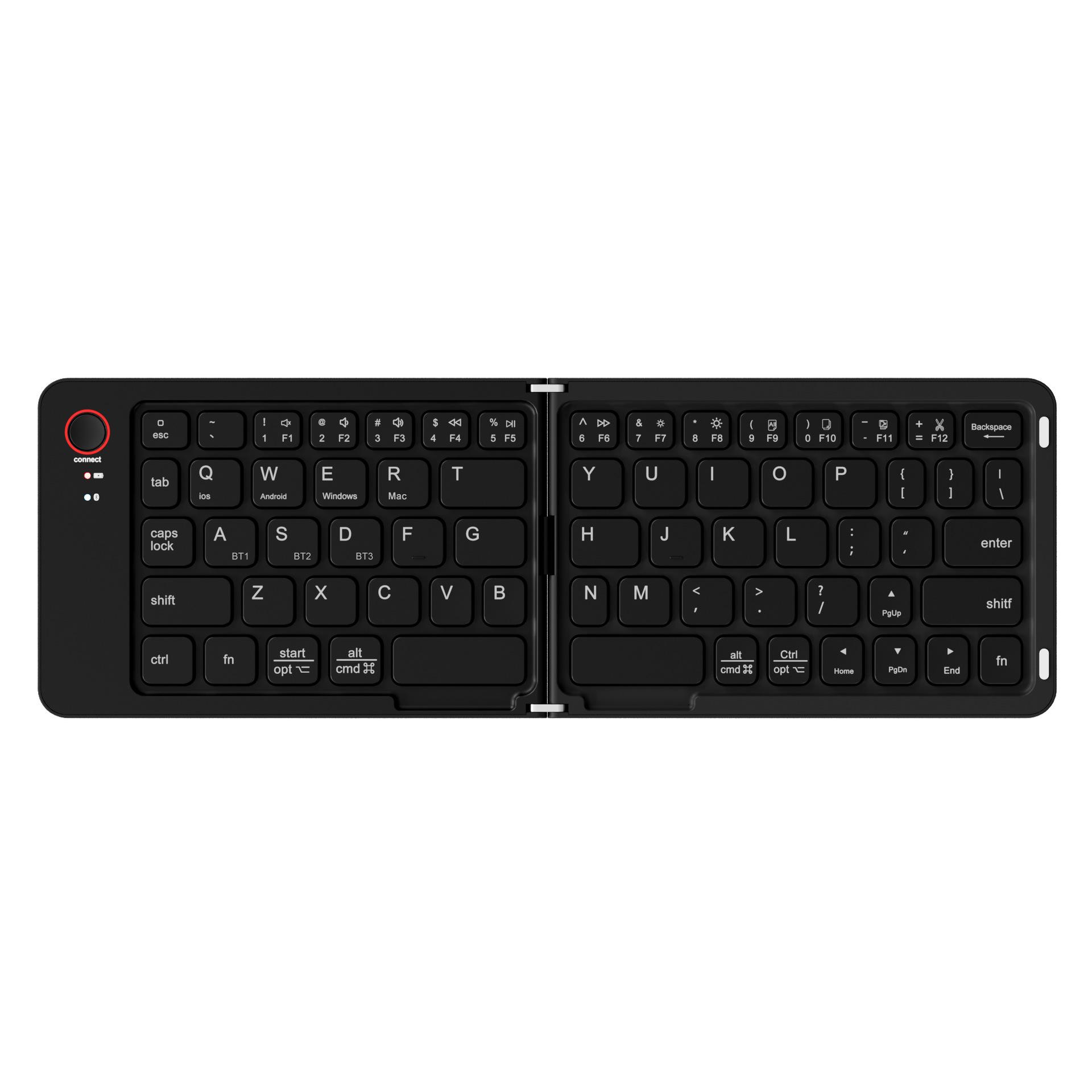 Wireless Foldable Bluetooth Keyboard Mini Compact Portable Slim Keyboard for Laptops Computers Mobile Phones Ideal for Office Business Travel Daily