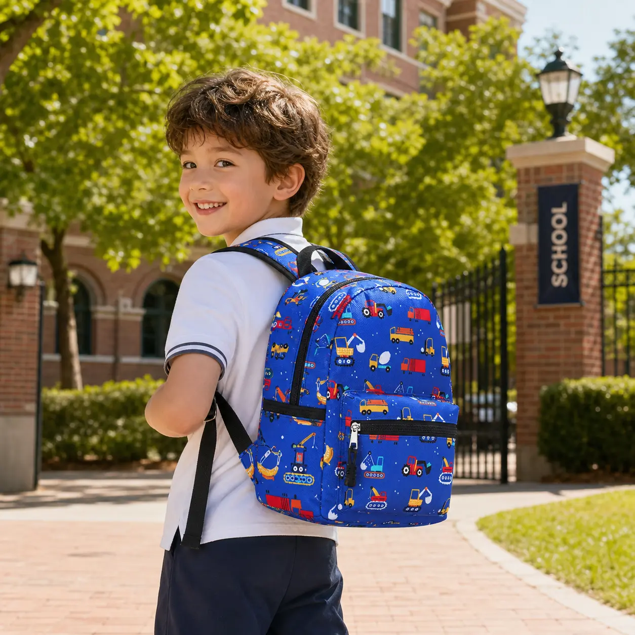 Whimsical Oxford Cloth Toddler Backpack - Ergonomic Spine-Protection, Lightweight Casual Printed Trendy Animal Print Daypack for Kindergarten Toddler Daycare Boys Girls Daily Travel