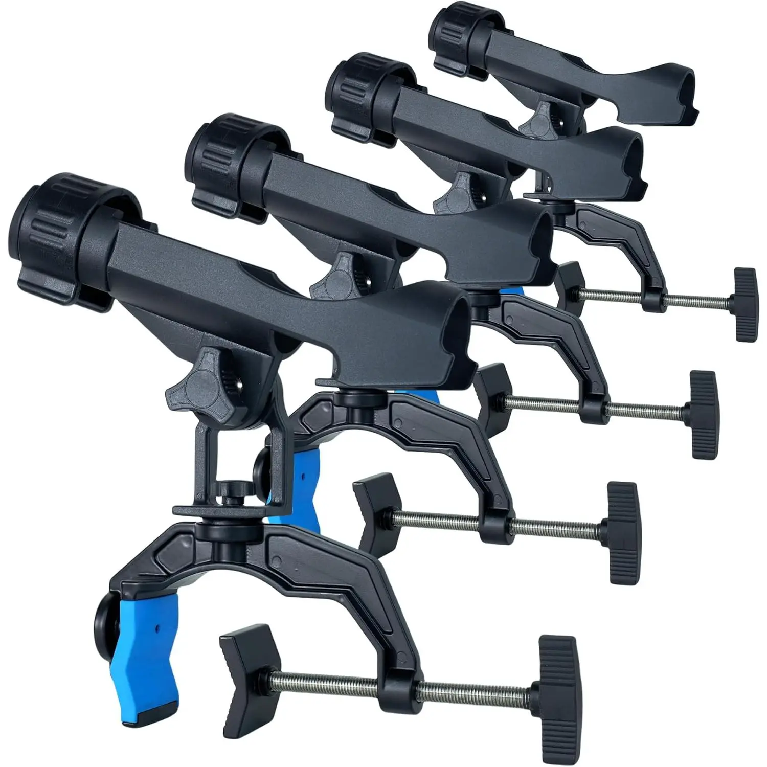 Fishing Rod Holders for Boat, Upgraded Fishing Rod Holder with Enlarge Clamp Innovative Dual-V Shaped Design Fit Round/Square Tube Boat Fishing, Fishing Gifts for Men