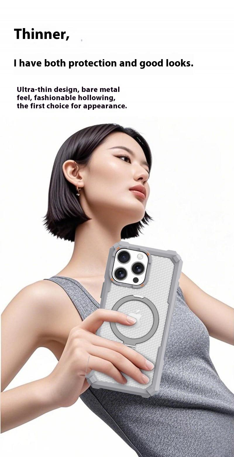 Phone Case for iPhone 16 Pro Max 6.9 inch Compatible with MagSafe Charging and Stand Shockproof Anti-Slip Military Grade Protective Case Magnetic Wallet Protective Case for iPhone Cellphone Protection Cover Casing