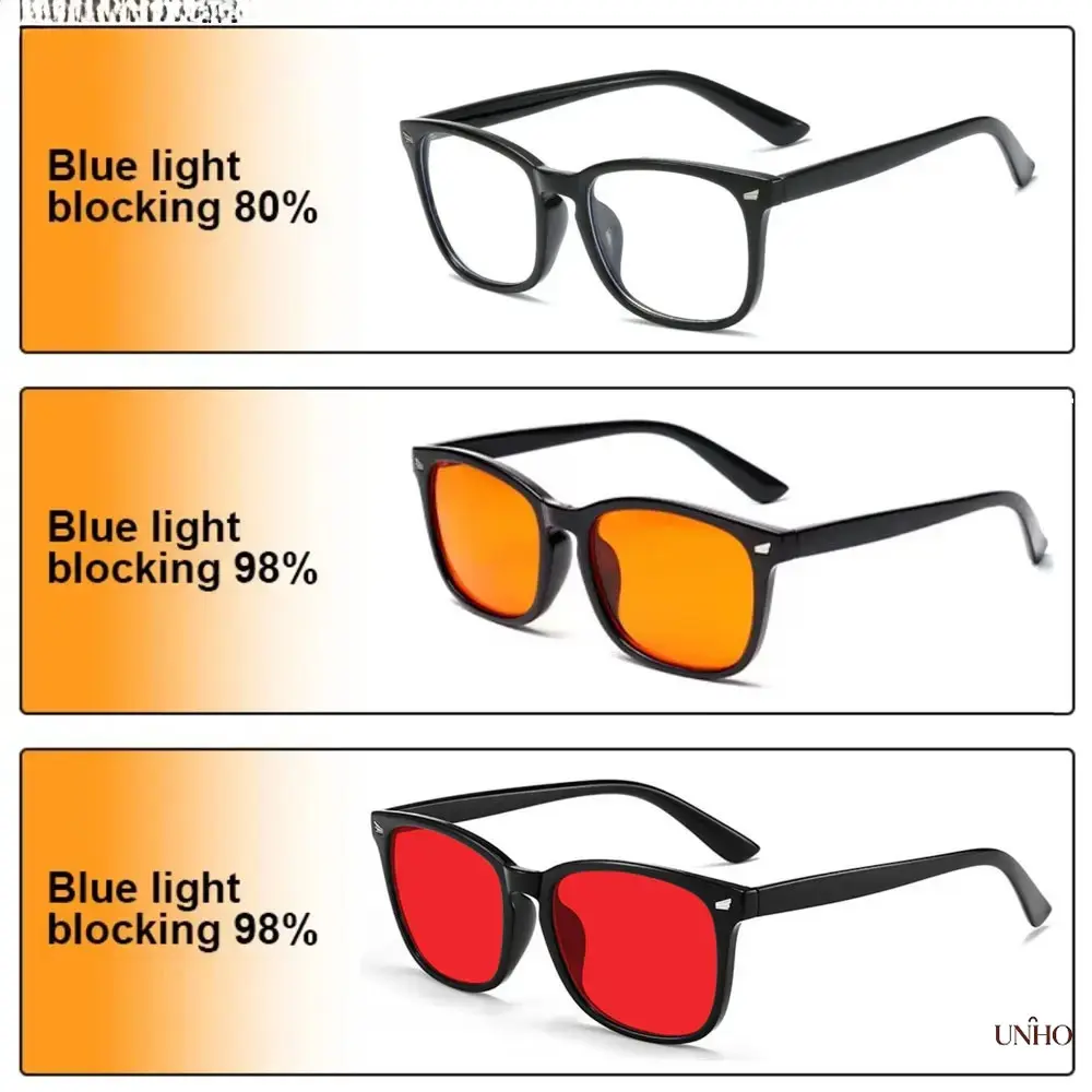 TR90 Frame Blue‑Light‑Blocking Glasses With Red Lenses, Anti‑Glare Red‑Tinted Gaming Eyewear For Men & Women, UV & Digital‑Screen Protection Glasses For Phones, Computers And TVs, Summer‑Vibe Accessory
