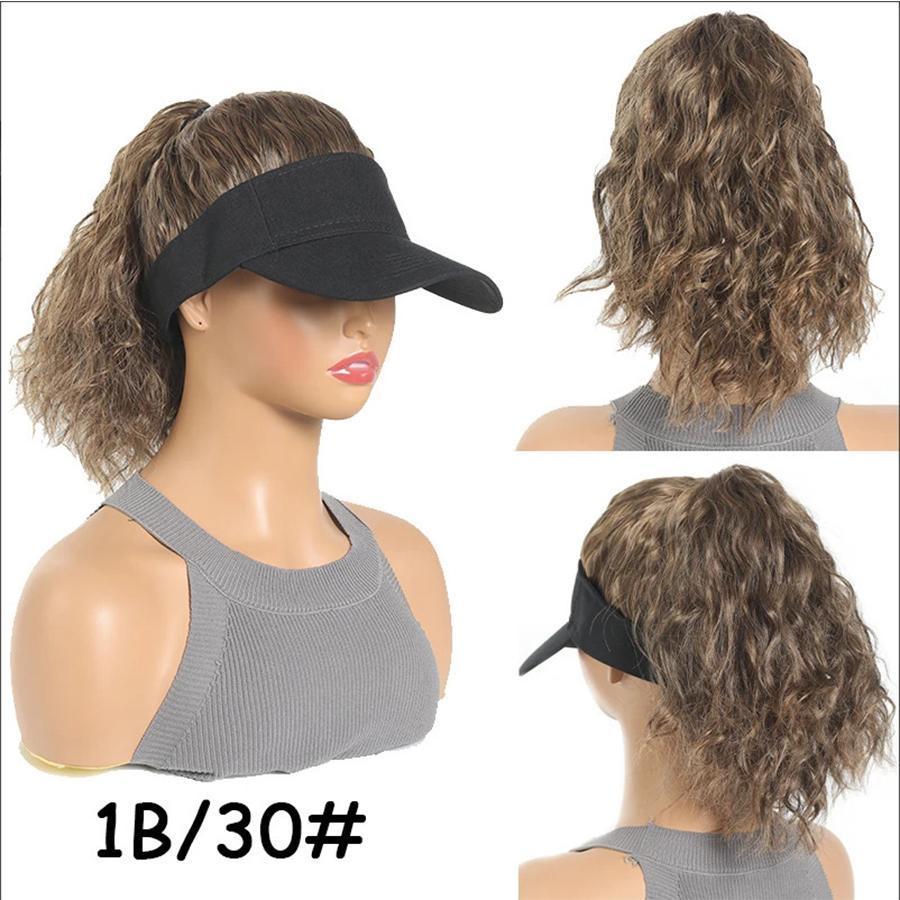 Hat With Hair Attached For Women Ponytail Curly Hair Hair Wig With Hair Cap Styling Baseball Baseball Cap Ponytail Hat Wig