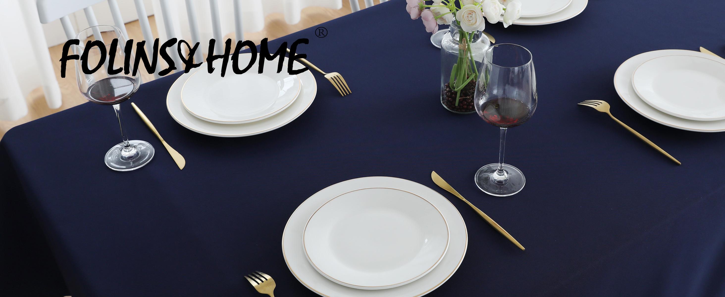 Navy Blue Rectangle Tablecloth Wrinkle Free Waterproof Polyester Table Cloths Spillproof Heavy Duty and Washable Table Cover for Party, Banquet, Indoor and Outdoor-Square/Rectangular