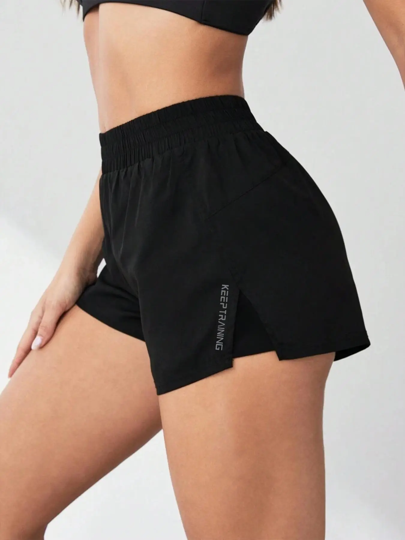 Women's 2 in 1 Pocket Design Shorts, Casual Comfy Breathable Running Training Shorts for Yoga Gym Workout Running, Ladies Bottoms for All Seasons, Gym Sports Shorts