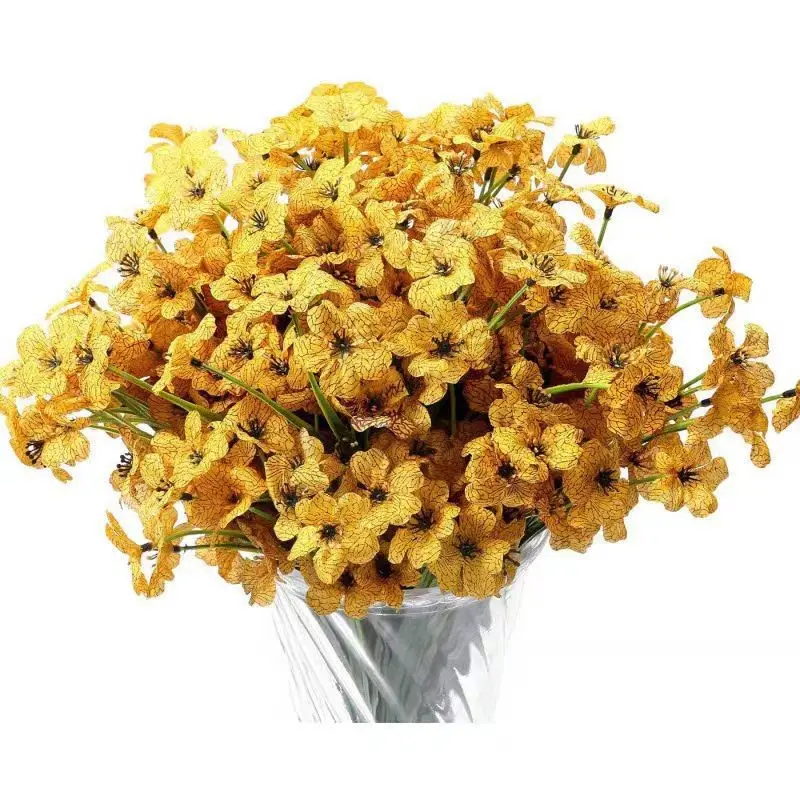 36 Pcs UV Resistant Artificial Flowers, Realistic Violet Fake Bouquets, Weatherproof Plastic Floral Clusters, Low Maintenance Decor