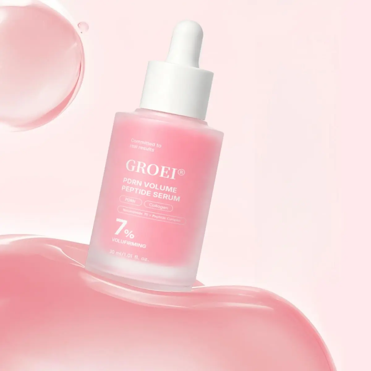 Peptide Serum for Fine Lines and Skin Elasticity, Dewy Glass Finish, All Skin Types, Instant Plumping Hydration, Firming Care, 30ML