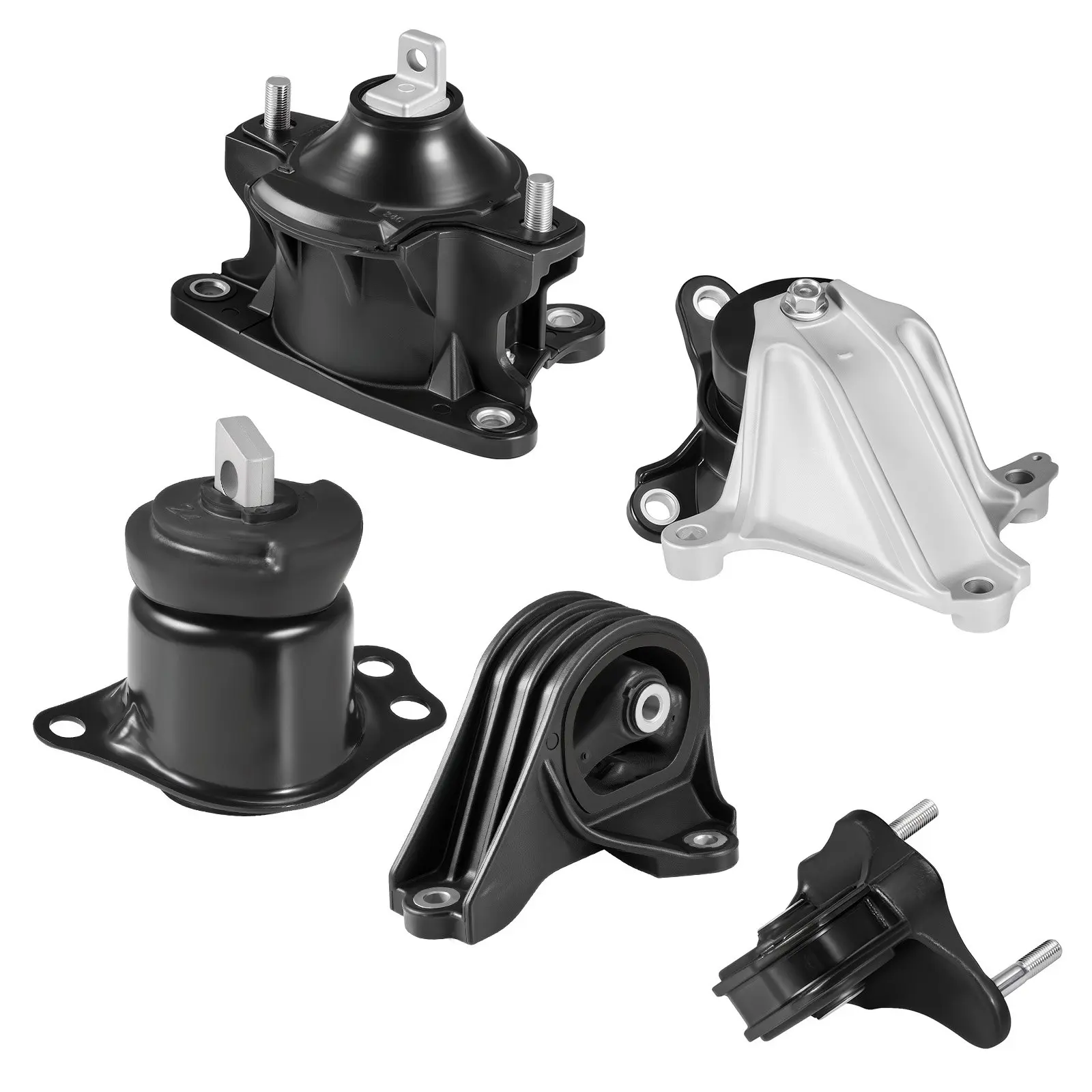 【DealsForYouDays】VEVOR Engine Motor Mount and Transmission Mount Kit Replacement, Set of 5, Compatible with 2013-2017 Honda Accord 2.4L L4, Replace OE# A65072 A65054 A65040 A65068 A65071, Secure Support