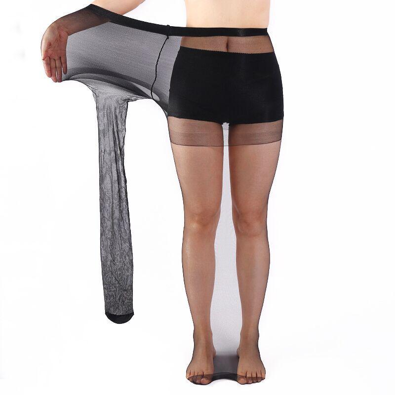 Women Ultra Thin Natural Nude Look Pantyhose High Waist Slimming Fake Bare Legs Transparent Skin Tone Tights for Spring Summer